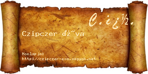 Czipczer Éva névjegykártya