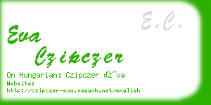 eva czipczer business card